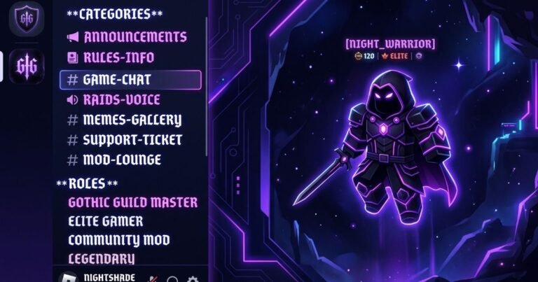 Gaming fonts for Discord server names and Roblox display names in bold gothic Unicode styles
