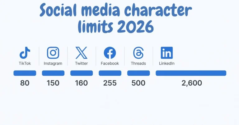 Bio character limits compared across Instagram, TikTok, X, Discord, LinkedIn, and YouTube